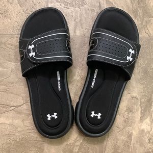 Under Amour black slide slippers